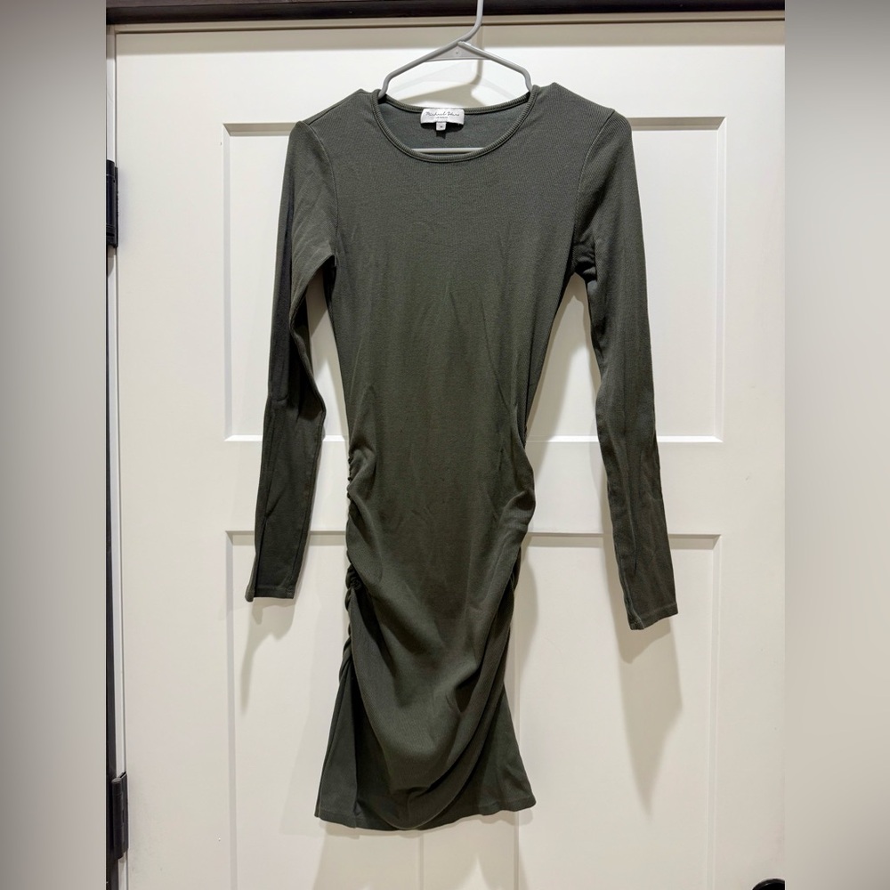 Michael Stars Forest Green Long Sleeve Dress size medium Maternity